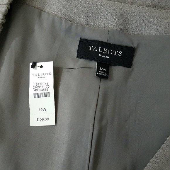 TALBOTS Khaki Gray Tulip Skirt - New with Tags Skirt - Picture 6 of 8